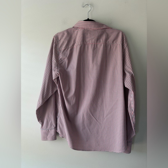 UNTUCKit‎ Men's Red Checkered Long Sleeve Button Down Dress Shirt Size Large - Picture 7 of 8